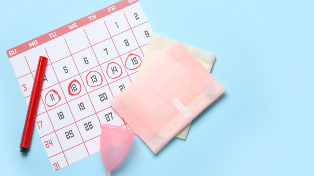 Diagram showing the four menstrual cycle phases and hormone fluctuations for South African women.