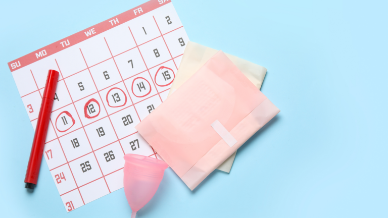 Diagram showing the four menstrual cycle phases and hormone fluctuations for South African women.