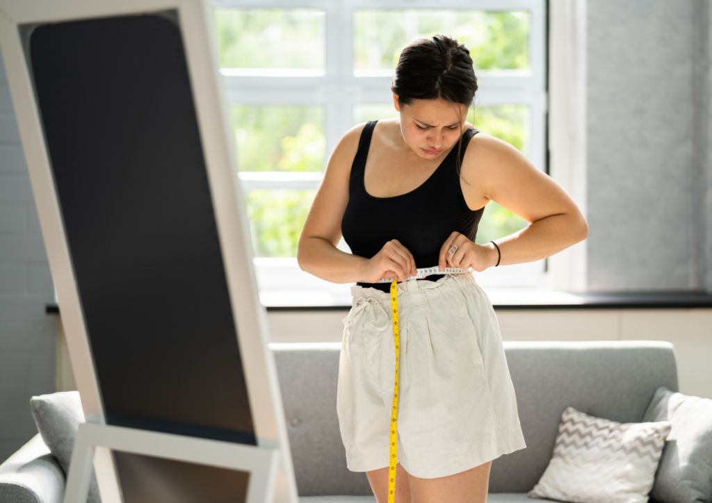 perimenopause weight shift body changes 40s